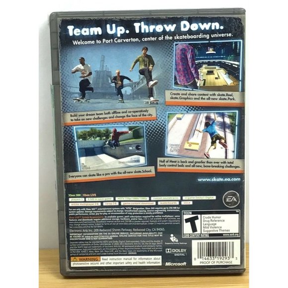 Skate 3 / Microsoft Xbox 360 / Platinum Hits / 2010 EA Skateboarding Video Game - Picture 3 of 4